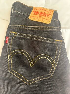 Levi's Black Jeans with Yellow Stitching